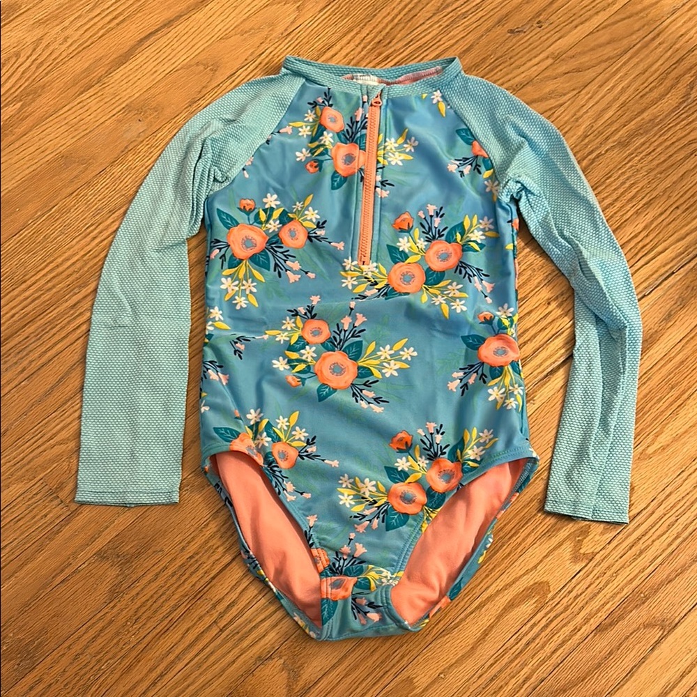 Cat & Jack Blue and Orange One Piece Swim